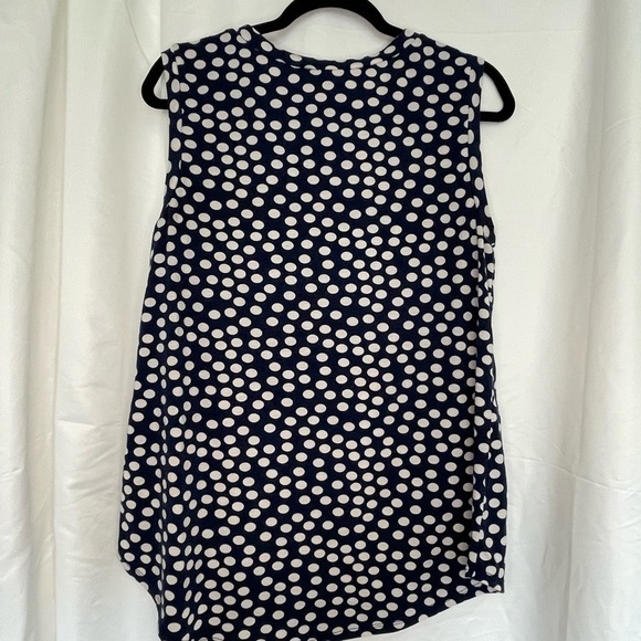 LulaRoe Polka Dot Sleeveless Top - Navy and White​​​​ - Picture 2 of 3